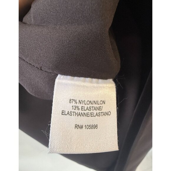 Worth New York Sleeveless V-Neck Colorblock Sheath Dress Brown Cream Size 12 - Picture 7 of 7